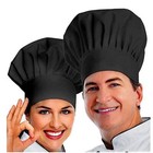 Chef Hat, 2Pcs Adult Premium Adjustable Elastic Baker Kitchen Cooking Chef Ca.