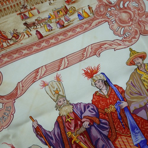 HERMES Paris Turqueries by J.-Christophe Donnadieu Silk Scarf Scarves 35" 90cm - Picture 12 of 16