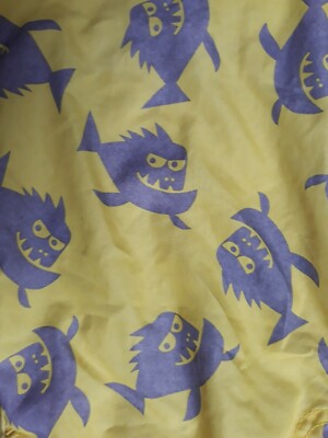 Short De Bain Imprimé Requin Jaune NEXT – Taille 11-12 Ans, Polyester, Occasion Bon état