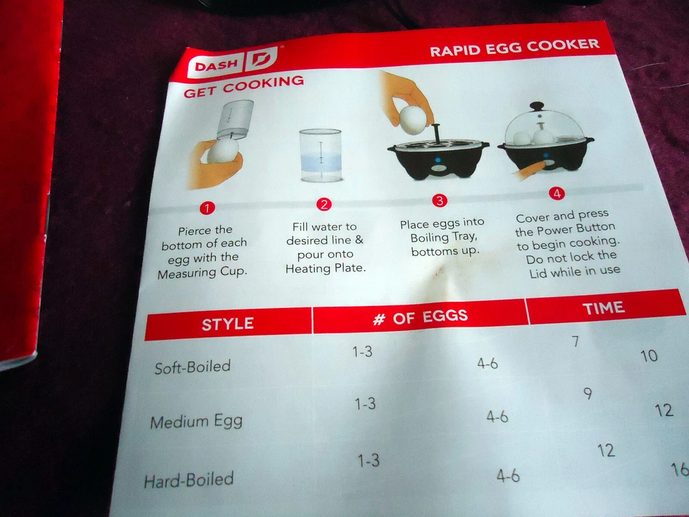 Dash Rapid Electric Egg Cooker with 6-Egg Capacity New in Box Dash Rapid Electric Egg Cooker with 6-Egg Capacity New in Box