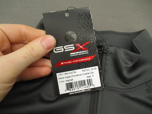 Gander Mountain Shirt Mens Small GSX Gray 1/4 Zip Pullover Activewear Adult S - Imagen 10 de 12