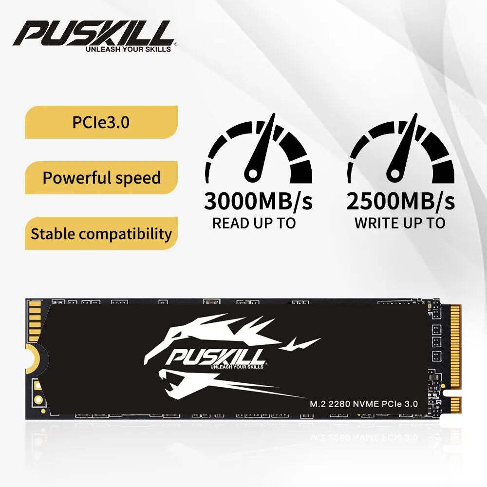 【SSD 1TB】PUSKILL PCIe 3.0 NVMe M.2 SSD PUSKILL M.2 SSD NVME 128GB 256GB 512GB 1TB PCIe SSD M2 NGFF