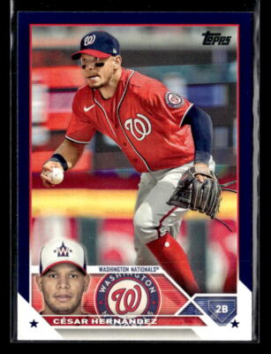 Cesar Hernandez - 2023 Topps Royal Blue #244 Washington Nationals
