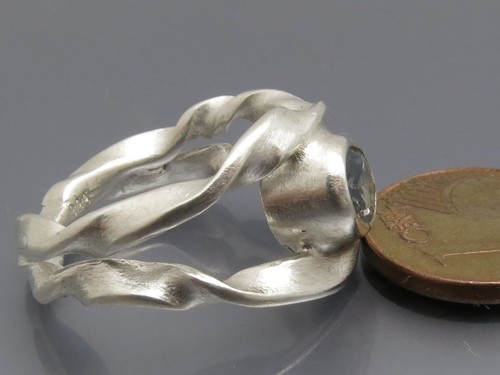 REIF-DESIGN - ANTIK STYLE TOPAS RING - AUS EIGENER GOLDSCHMIEDE - 999 FEINSILBER - Bild 6 von 7