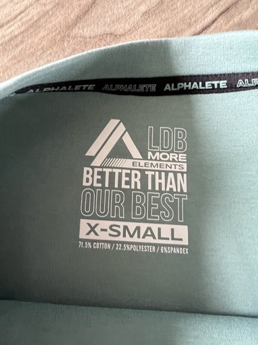 NEW Alphalete Woman’s ELMTS Short SLEEVE Crop - Teal , Size XS - Picture 8 of 9