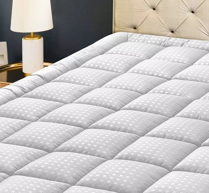 HYLEORY King Mattress Pad Quilted Fitted Mattress Protector Cooling Pillow Top