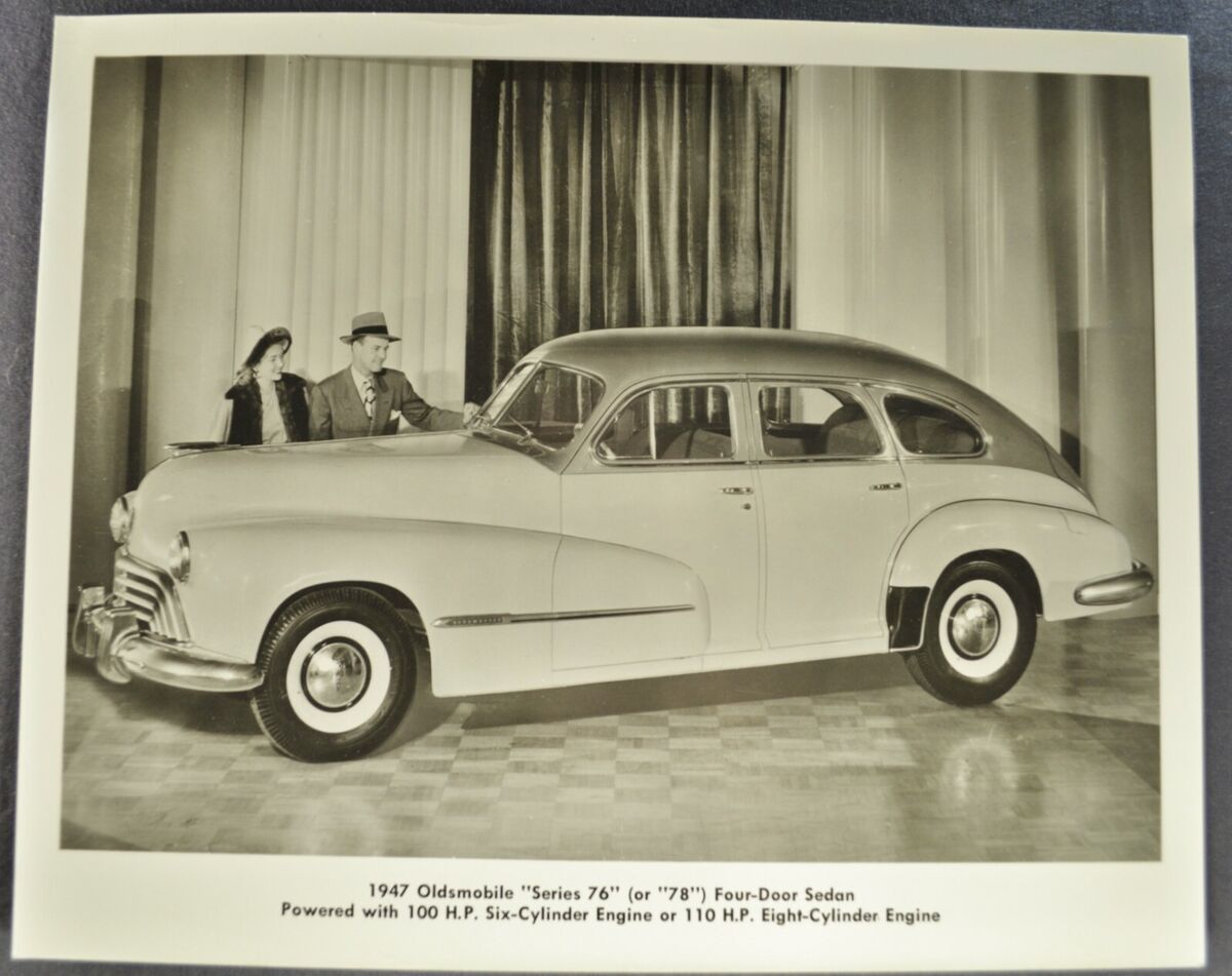 1947 Oldsmobile Press Release Photo Series 76 78 Sedan
