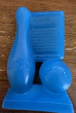 Mold-A-Rama BOWLING SCORECARD Blow-Molded souvenir - DARK SKY BLUE