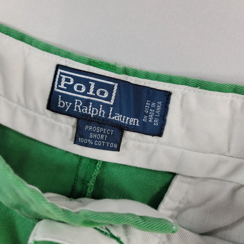 Pantalones Cortos Polo Ralph Lauren Prospect Para Hombre 30 Verde Exterior Verano Ajuste Clásico Foto 4 de 4