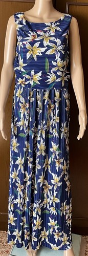 Pleated Dress Max Mara Woman, Blue-White Colour, Size M Suit Woman - Picture 1 of 15