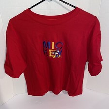 VTG 90s Red Mickey And CO Embroidered Mickey Youth Large