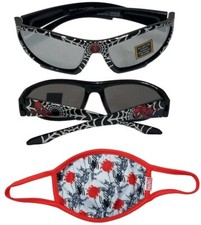 Marvel SPIDER-MAN 1Pair Sunglasses 3   1Pc. Re-Usable Cloth Face Mask 4 