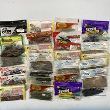 28 Pack Bass Fishing Plastics Lot, Many Brands & Sizes, Fishing Lures FAST SHIP!