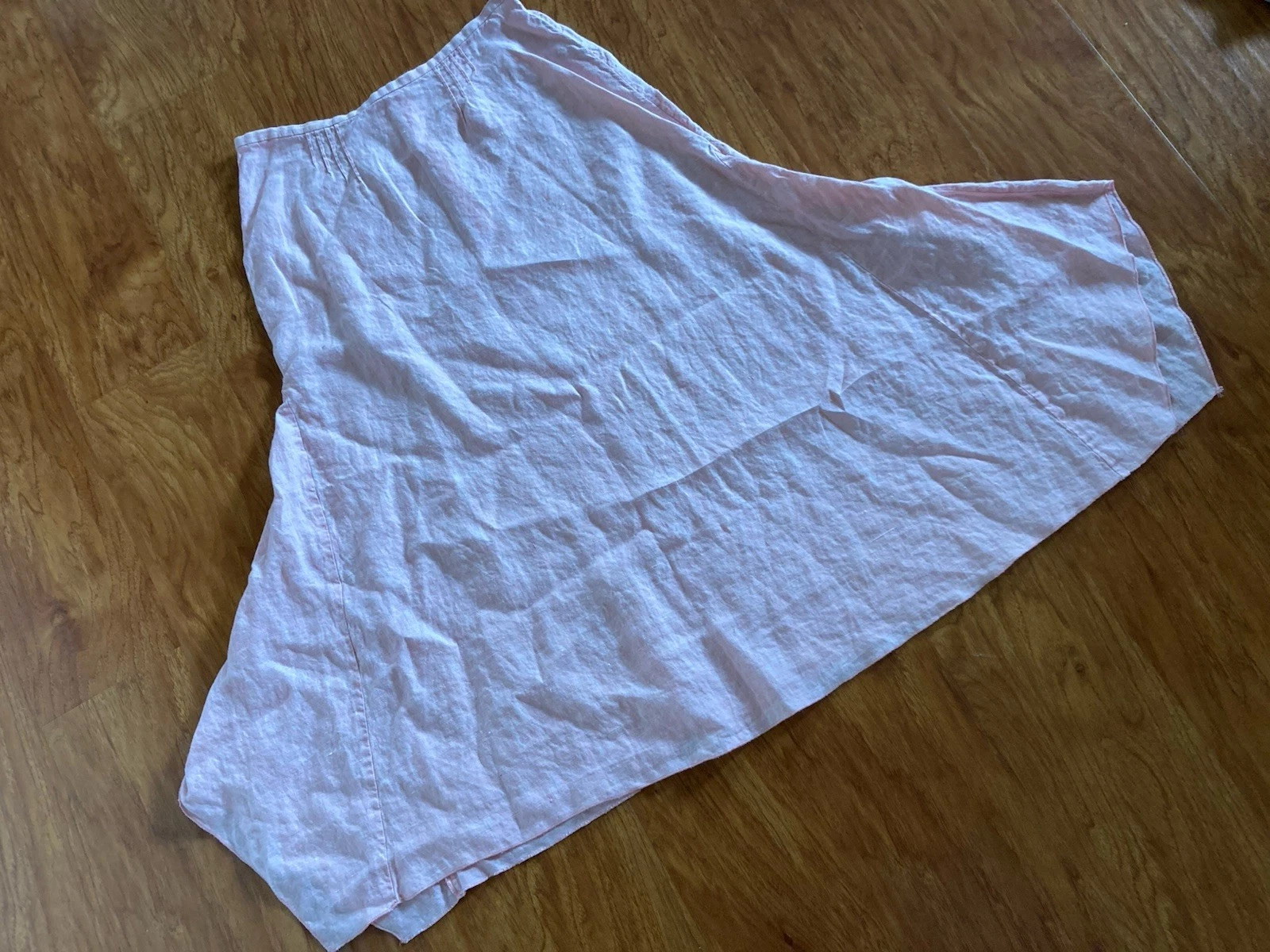 J. Jill pink Linen Tulip Hem Zip Maxi Skirt Lagenlook Boho size S?