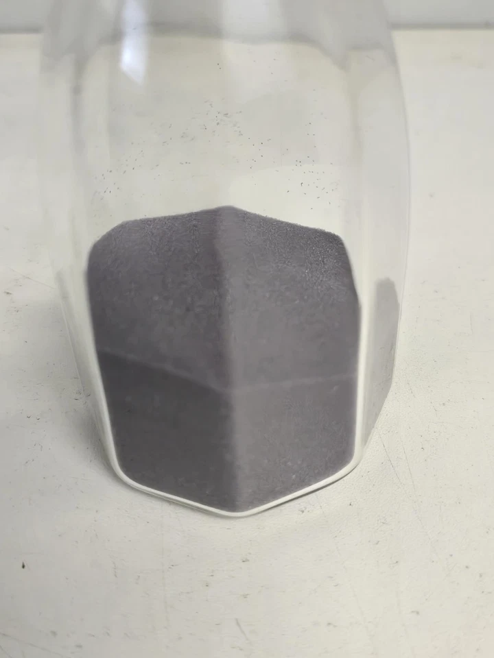 TEMPORIZADOR EN FORMA DE OCTÁGONO VIDRIO DE ARENA TRANSPARENTE SOPLADO 8,5” ARENA PÚRPURA 30 MINUTOS RARO Foto 4 de 4