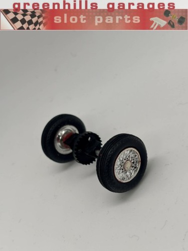 Greenhills Airfix Shark Nose Ferrari Hinterachse + Reifen + Zahnrad - gebraucht - P11