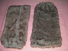Thick Plush Fake Fur Half Arm Warmers, not another pair like these on Ebay