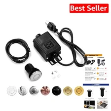 Stylish 2" Air Switch Kit for Garbage Disposal - Brushed Stainless Steel