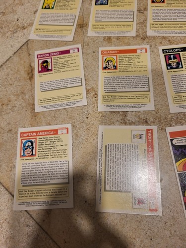 Vintage 1990 Marvel Super Heroes Series 1 Cards - Picture 20 of 23