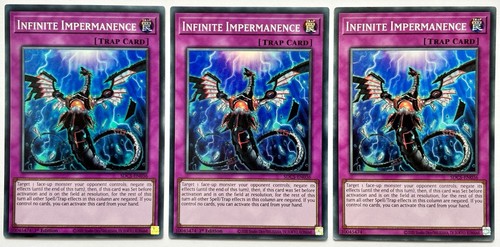 3 x SDCS-DE036 Unendliche Vergänglichkeit - Super Rare 1. Auflage Near Mint YuGiOh Karten