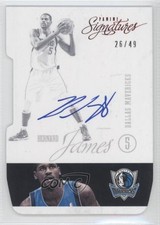 2012-13 Panini Signatures Red Die-Cut 26/49 Bernard James #59 Auto 0s3