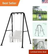 Hammock Chair Stand,Heavy-Duty Steel 300LBS Multi-Use Hammock Stand for Outdo...
