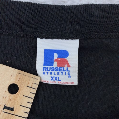 Vtg New York Mets Shirt Mens 2XL Black MLB Baseball Mike Piazza 31 Russell - Picture 15 of 16