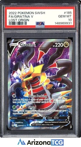 Pokemon 2022 Giratina V 185/196 Full Art Lost Origin GEM MINT PSA 10
