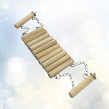 Parrot Swing Ladder Bird Interactive Toy Natural Wood Pet Climbing Plank Road