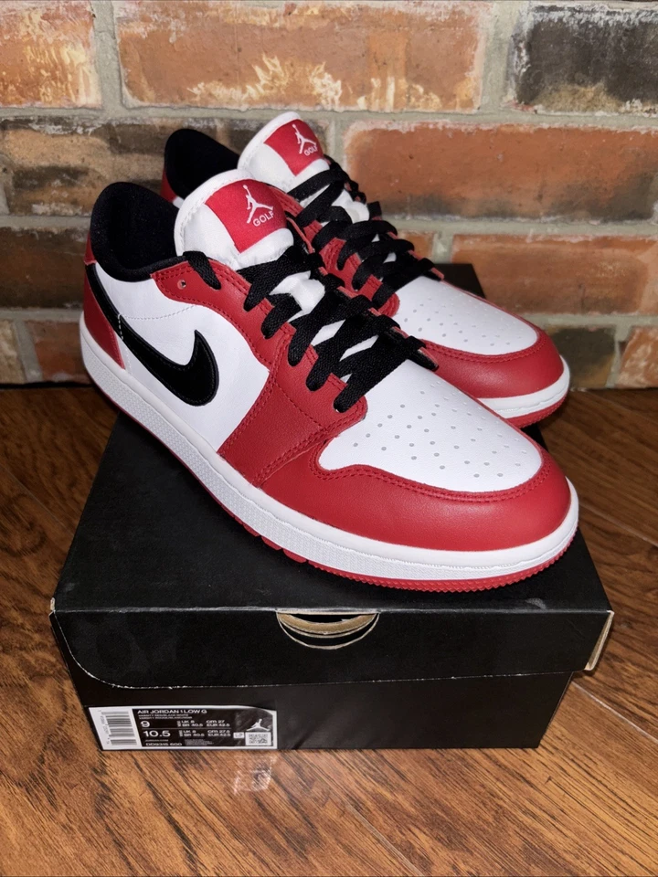 AIR Jordan 1 Low Golf Chicago Varsity Red 2022 DD9315 600 EE. UU. Hombres 9 Totalmente Nuevo Foto 2 de 4