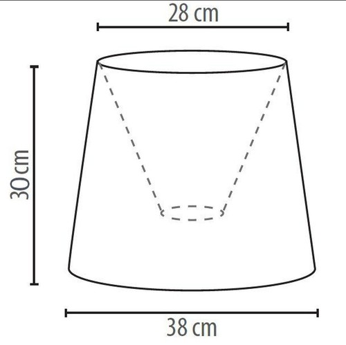 Lampenschirm für Stehlampe Creme E27 Ø 38 cm Stoff Leuchtenschirm B-Ware - Bild 4 von 5