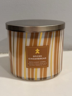 NEW! Bath & Body Works SPICED GINGERBREAD 3-Wick Candle - 14.5 oz