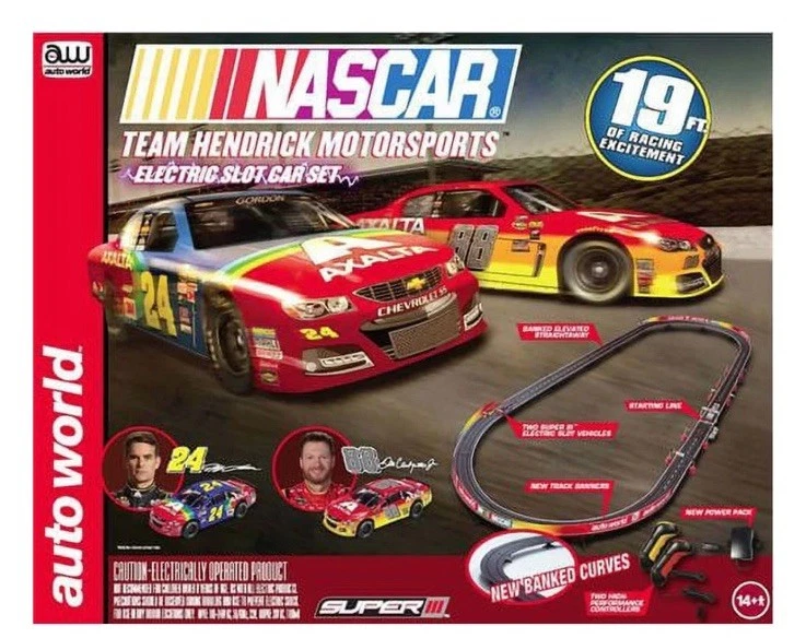 Auto World:  Nascar Hendricks Motor SportsElectric Racing Slot (7) Car Set Combo - Image 2 of 4