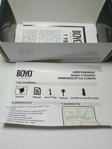 Boya VTB123HD Flush Mount Lip Camera - Picture 6 of 13