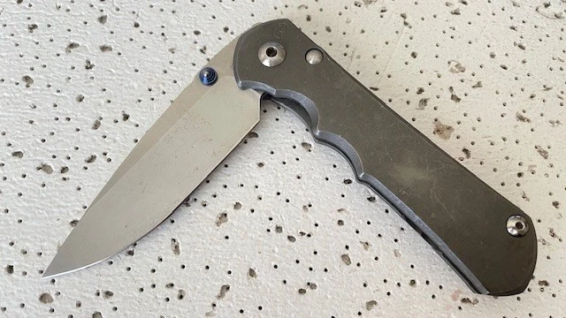 Chris Reeves Knives Folding Pocket Knife Small Sebenza Framelock 31 Titanium - Image 3 of 4