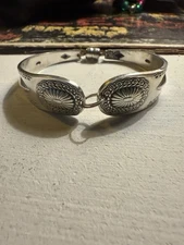 Handmade Vintage South Western Stainless Steel Silverware Bracelet W/Magnet Clsp