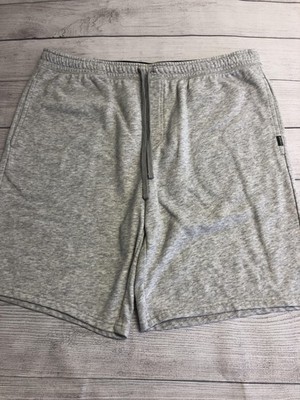 Eddie Bauer Lounge Shorts Mens XL Gray Fleece Sweat Elastic Waist