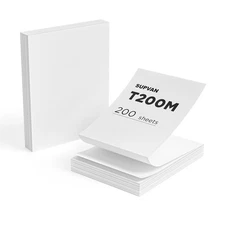 T200M US Letter Size 8.5" x 11" Thermal Paper, 200 Sheets Continuous Stack fo...