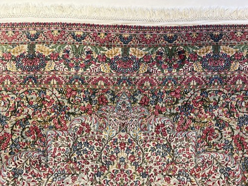 Kerman Teppich Orient Perser Rug Lavar Ravar Natur Bunt Schurwolle Millefleurs - Bild 4 von 9