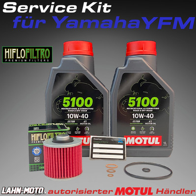 Service Kit Yamaha YFM 700 R Raptor ab 2006  2x Motul 10W40+Ölfilter+Dichtungen