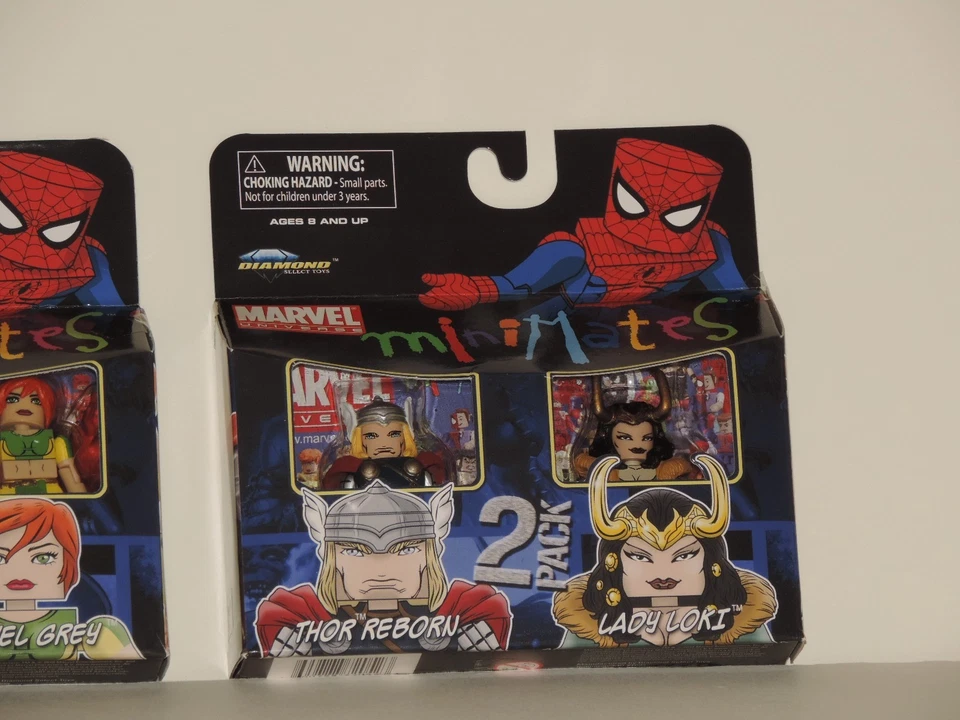 Marvel MiniMates Double Packs of Thor Reborn Lady Loki Sentinel & Rachel Grey - Image 3 of 4