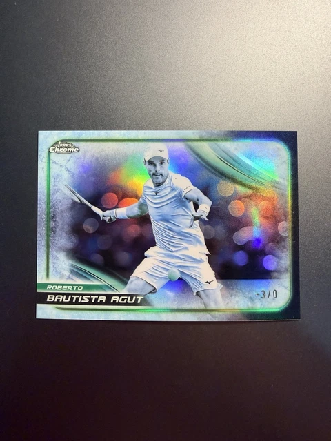 2025 Topps Chrome Tennis Roberto Bautista Agut #66 Frozenfractor Refractor /5