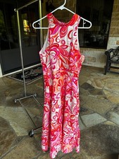 Tahari ASL Retro Floral Halter Maxi Dress, Size 8