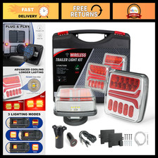 Magnetic Wireless Trailer Light Kit - USB-C Rechargeable LED Tow Lights for RV,