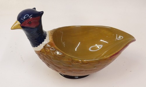 Autumn Pheasant Ceramic Gravy Serving Dish Boat - Picture 2 of 5