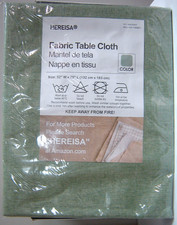 Fabric Table Cloth Linen Textured Waterproof Table Cloth 52 X 70 Sage Green NEW