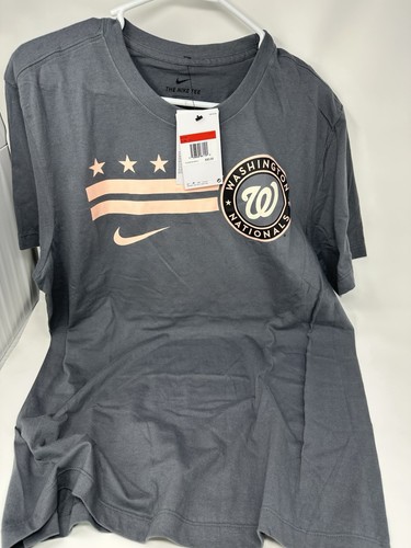 NWT Nike MLB Washington Nationals City Connect Large Mens Gray/Pink T-Shirt