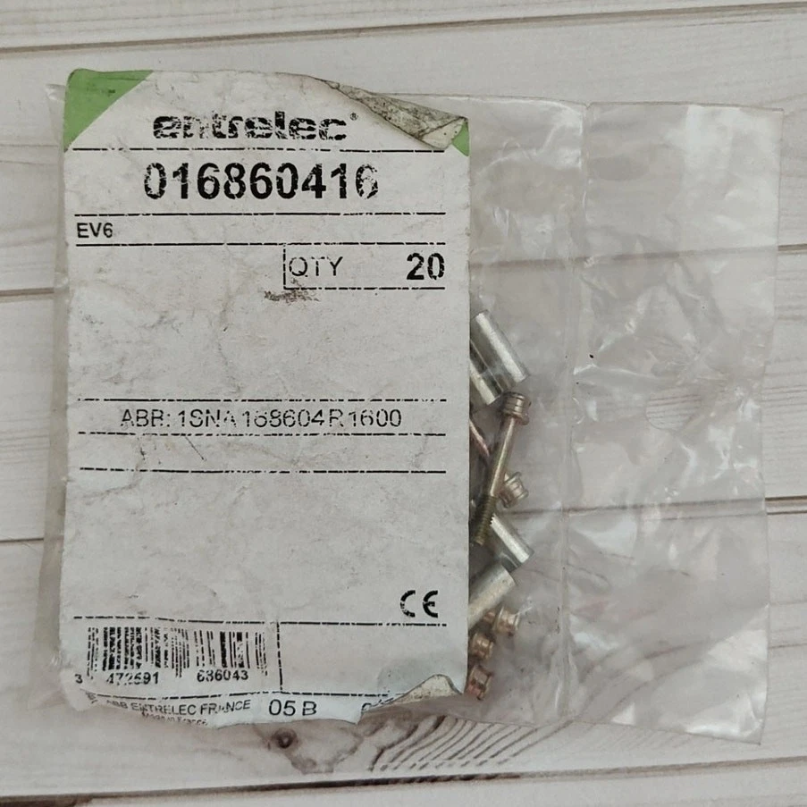 Entrelec Terminal Block Jumper Screw & Post  016860416 NOS 20 in Pkg - Image 3 of 4