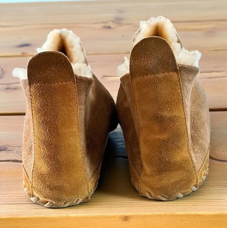 Zapatillas botín para mujer LL Bean de piel de oveja cosidas a mano talla 9 M Foto 4 de 4