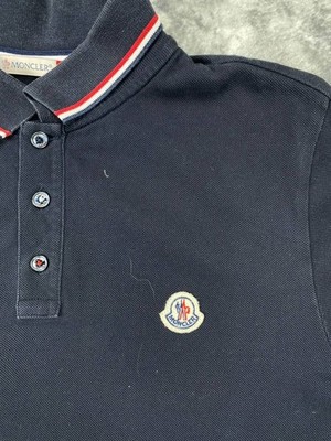 Moncler Maglia Polo Manica Corta Shirt Men Size M Blue | eBay